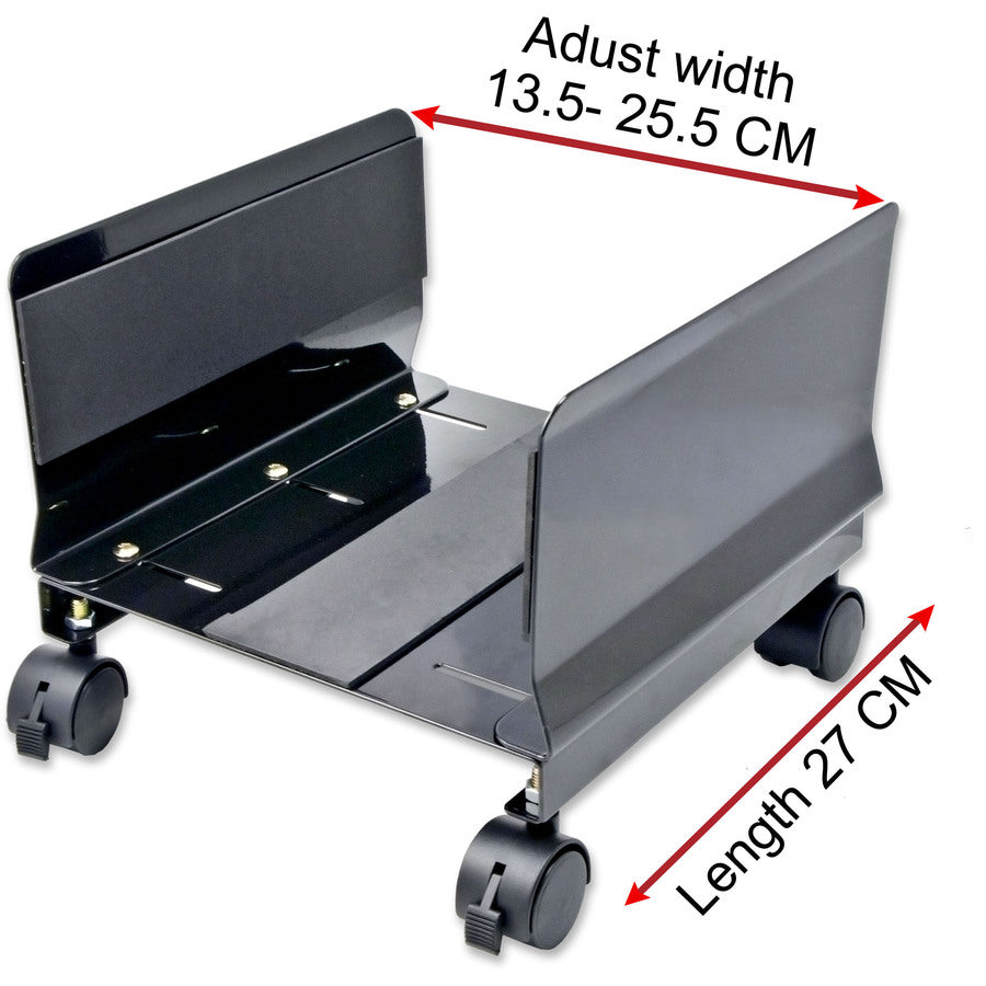 SYBA Multimedia Steel PC Stand for ATX Case with Adj. Width and 4 Caster wheels SY-ACC65063