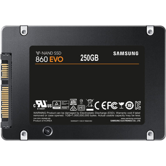 Samsung 860 EVO MZ-76E250B/AM 250 GB Solid State Drive - 2.5 Internal - SATA (SATA/600)"