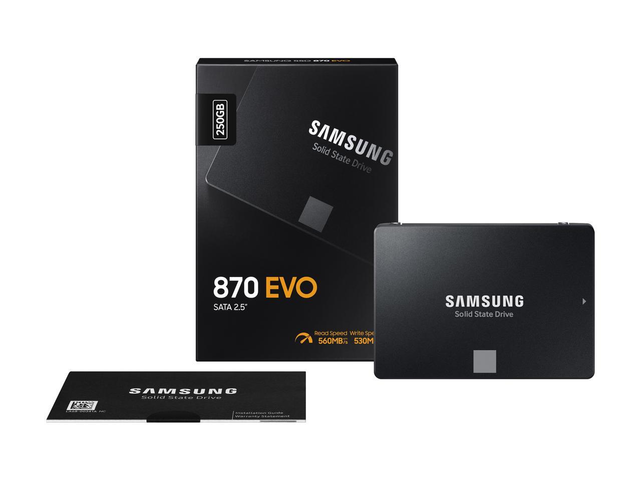 Samsung 870 EVO MZ-77E250B/AM 250 GB Solid State Drive - 2.5 Internal - SATA (SATA/600)"