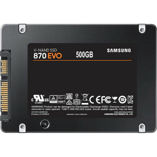 Samsung 870 EVO MZ-77E500E 500 GB Solid State Drive - 2.5 Internal - SATA (SATA/600)"