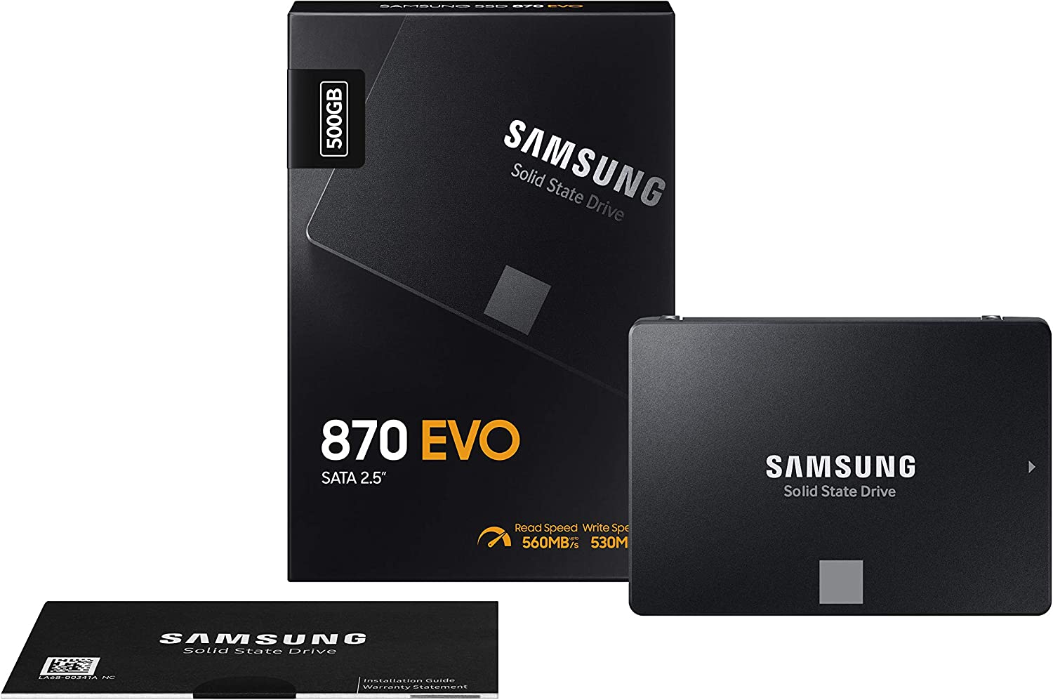 Samsung 870 EVO MZ-77E500E 500 GB Solid State Drive - 2.5 Internal - SATA (SATA/600)"