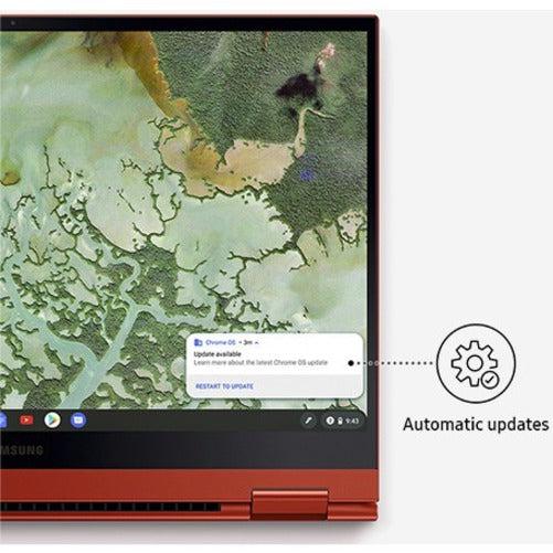 Samsung Galaxy Chromebook 2 33.8 Cm (13.3") Touchscreen Full Hd Intel® Core™ I3 8 Gb Lpddr3-Sdram 128 Gb Emmc Wi-Fi 6 (802.11Ax) Chrome Os Red