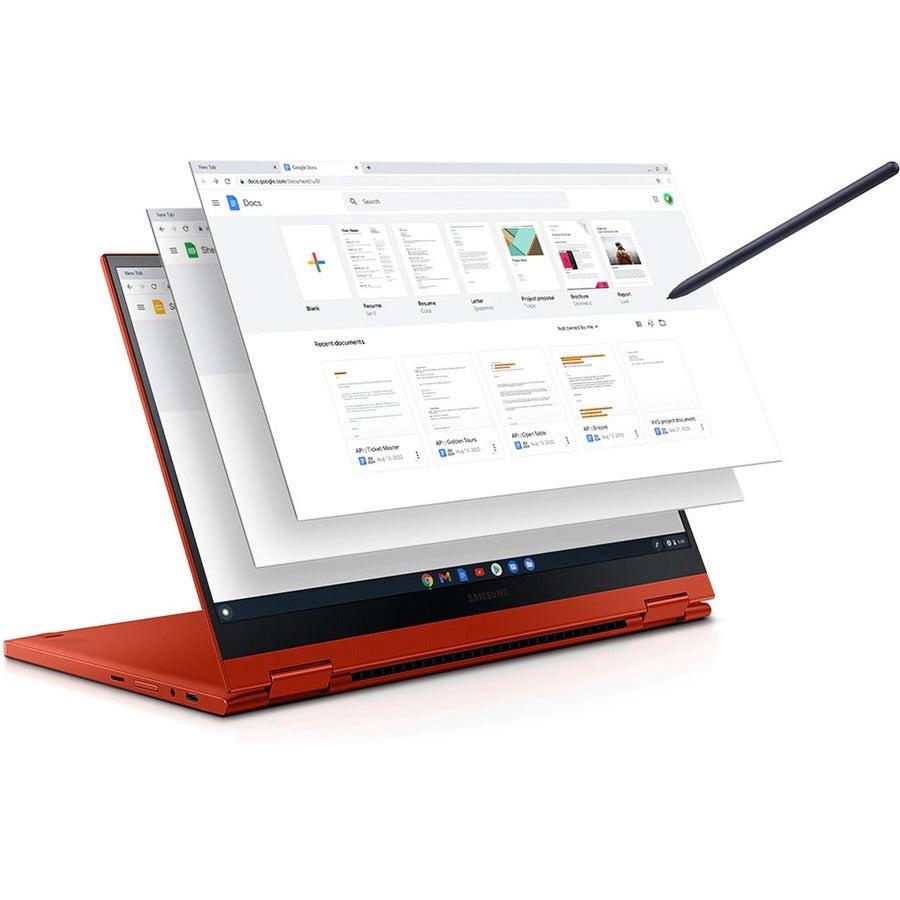 Samsung Galaxy Chromebook 2 33.8 Cm (13.3") Touchscreen Full Hd Intel® Core™ I3 8 Gb Lpddr3-Sdram 128 Gb Emmc Wi-Fi 6 (802.11Ax) Chrome Os Red