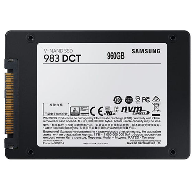 Samsung-IMSourcing 983 DCT MZ-QLB960NE 960 GB Solid State Drive - 2.5 Internal - U.2 (SFF-8639) NVMe"