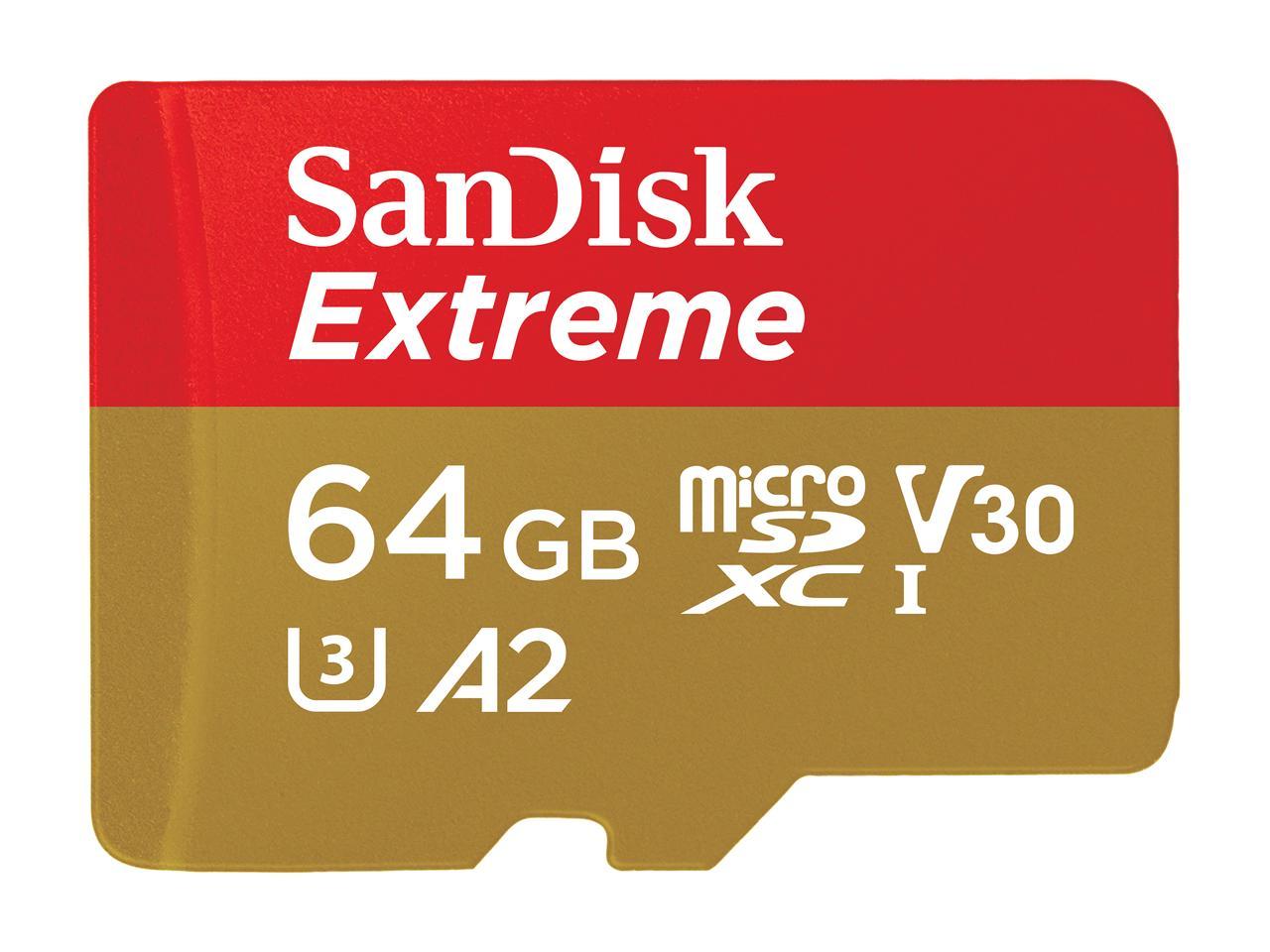 Sandisk 1Tb Extreme Microsdxc Uhs-I/U3 A2 Memory Card With Adapter, Speed Up To 160Mb/S (Sdsqxa1-1T00-Gn6Ma)