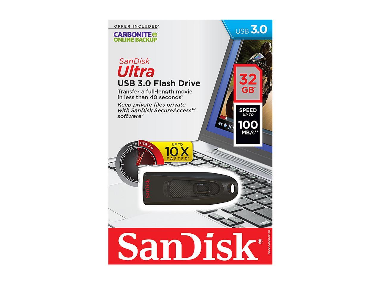 Sandisk 512Gb Ultra Cz48 Usb 3.0 Flash Drive, Speed Up To 100Mb/S (Sdcz48-512G-G46)