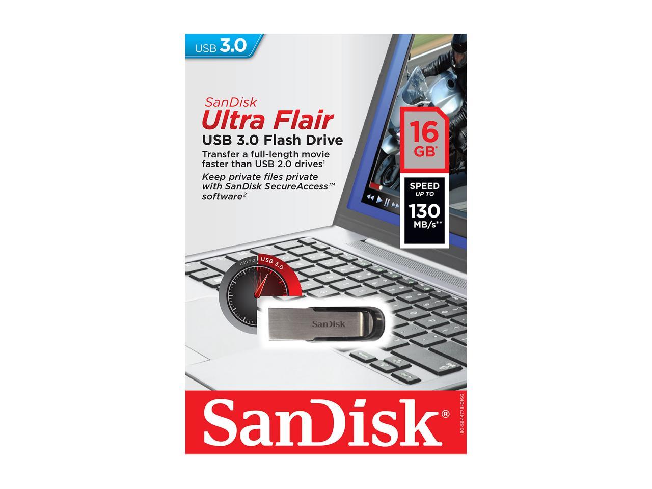 Sandisk 64Gb Ultra Flair Cz73 Usb 3.0 Flash Drive, Speed Up To 150Mb/S (Sdcz73-064G-G46 )