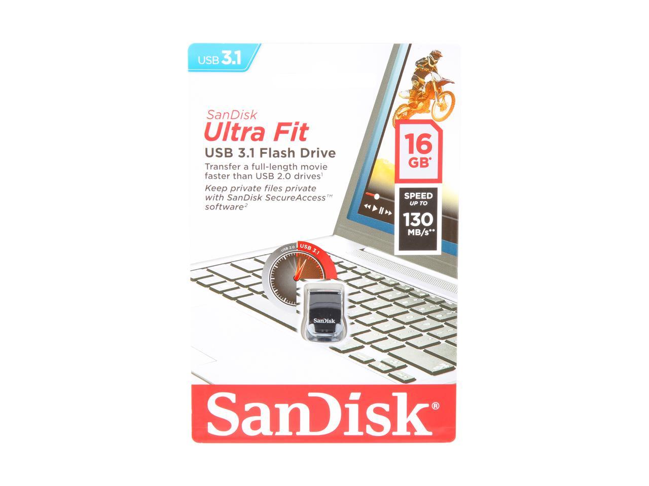 Sandisk 128Gb Ultra Fit Usb 3.1 Flash Drive, Speed Up To 130Mb/S (Sdcz430-128G-G46)