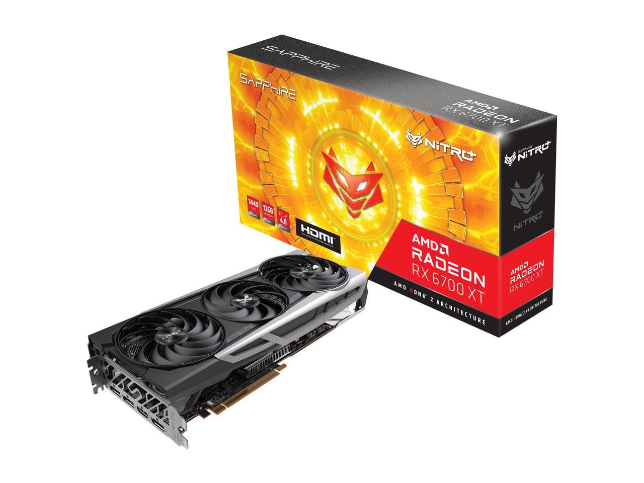 Sapphire Nitro+ Amd Radeon Rx 6700 Xt Gaming Oc Video Card, 12Gb Gddr6 Hdmi / Triple Dp (11306-01-20T)