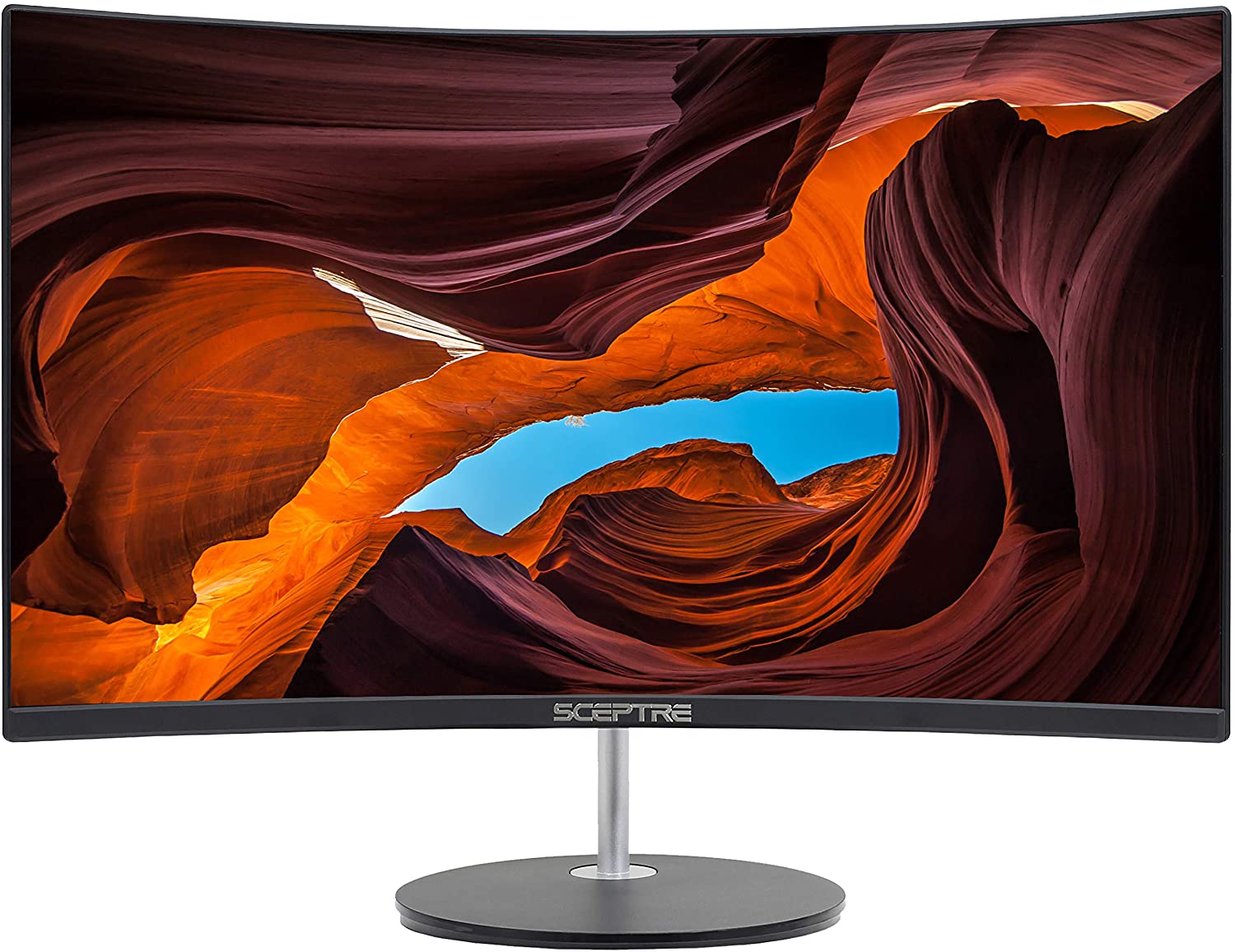 Sceptre Curved 27" 75Hz Led Monitor Hdmi Vga Build-In Speakers, Edge-Less Metal- Black (C275W-1920Rn)