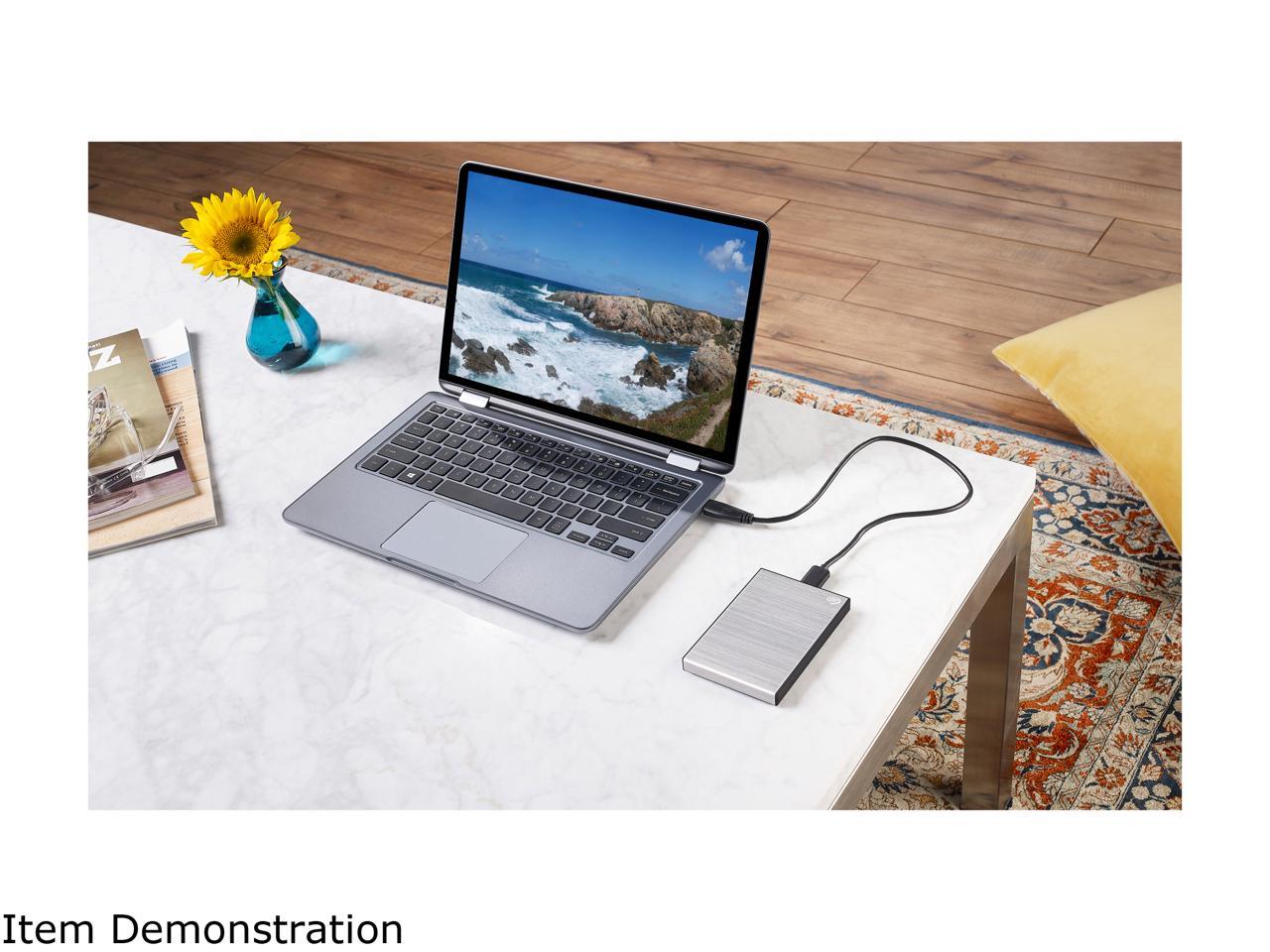 Seagate 2Tb Backup Plus Slim Portable External Hard Drive Usb 3.0 Sthn2000401 Silver + 1Yr Mylio Create + 2Mo Adobe Cc Photography