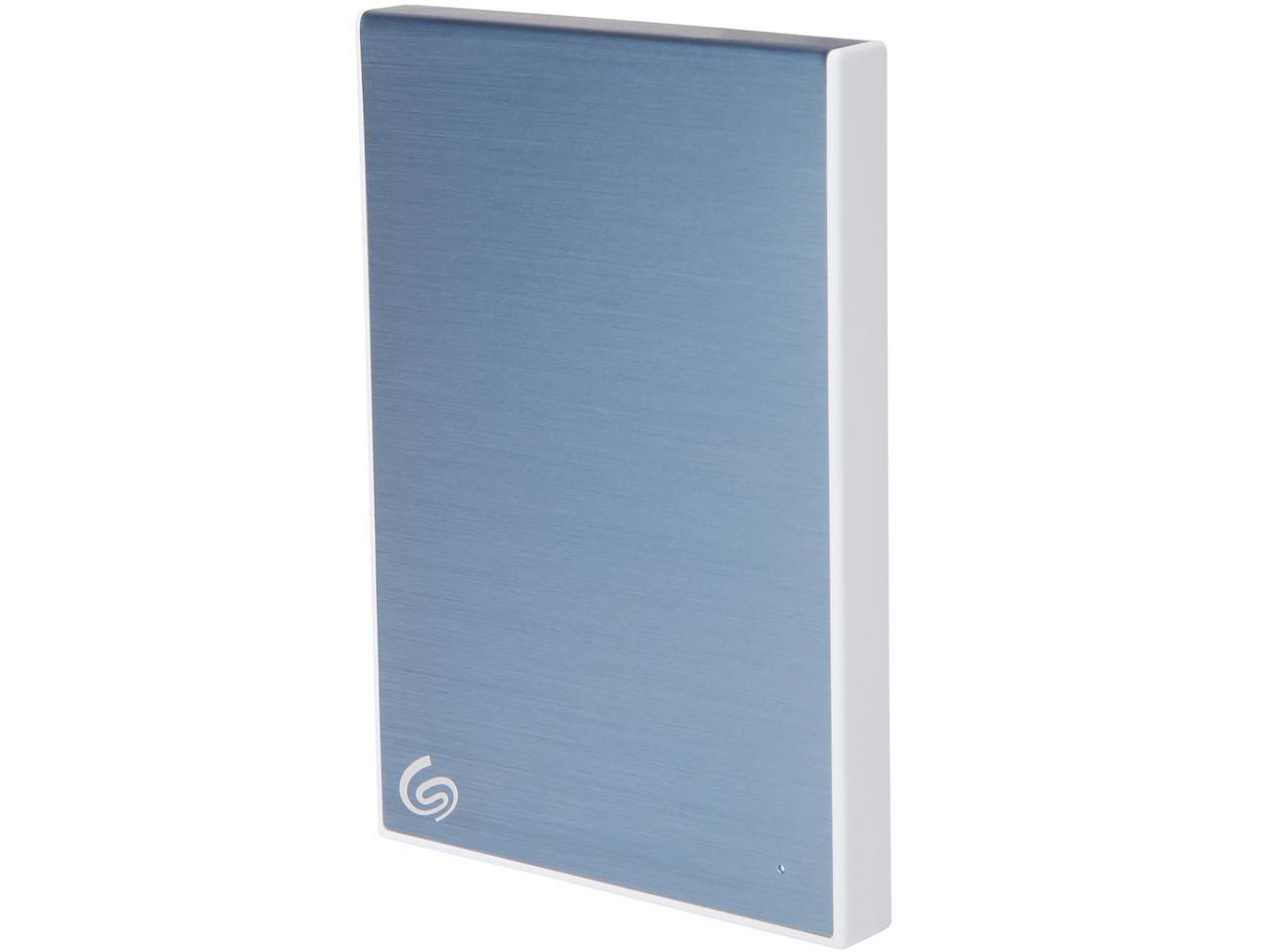 Seagate 2Tb Backup Plus Slim Portable External Hard Drive Usb 3.0 Sthn2000402 Light Blue + 1Yr Mylio Create + 2Mo Adobe Cc Photography