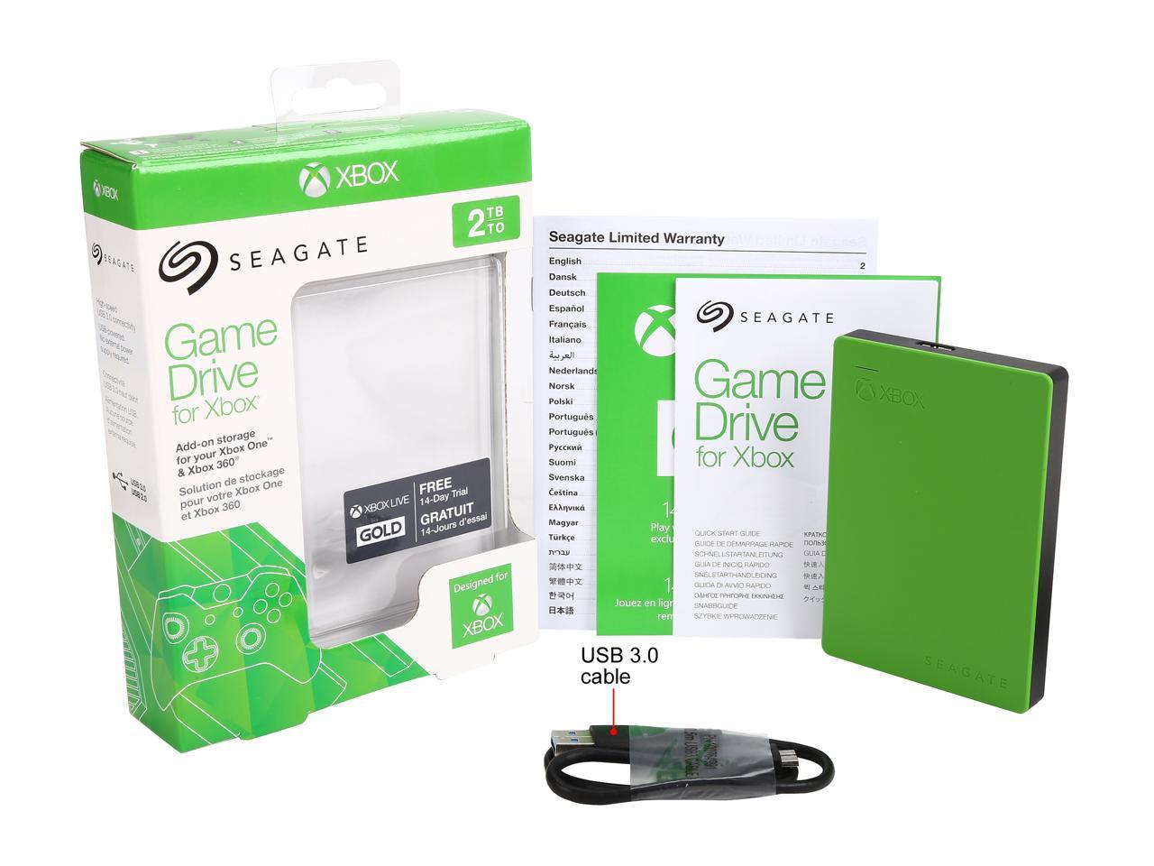 Seagate 2Tb Game Drive For Xbox Portable Drive Usb 3.0 Model Stea2000403 Green