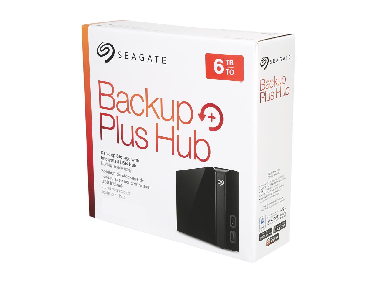Seagate Backup Plus Hub 6Tb 2 X Usb 3.0 Hard Drives - STEL6000100