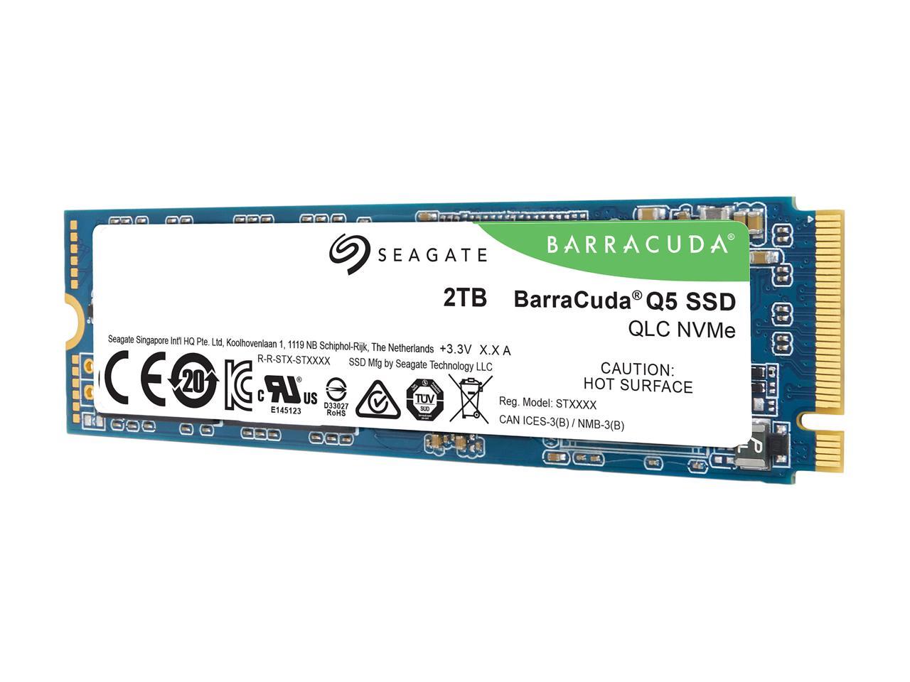 Seagate Barracuda Q5 M.2 2280 2Tb Pcie Gen3 X4 Nvme 1.3 3D Qlc Internal Solid State Drive (Ssd) Zp2000Cv3A001