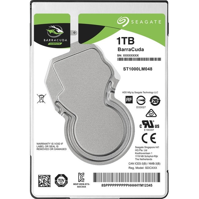 Seagate BarraCuda ST1000LM048 1 TB Hard Drive - 2.5 Internal - SATA (SATA/600)" ST1000LM048-50PK