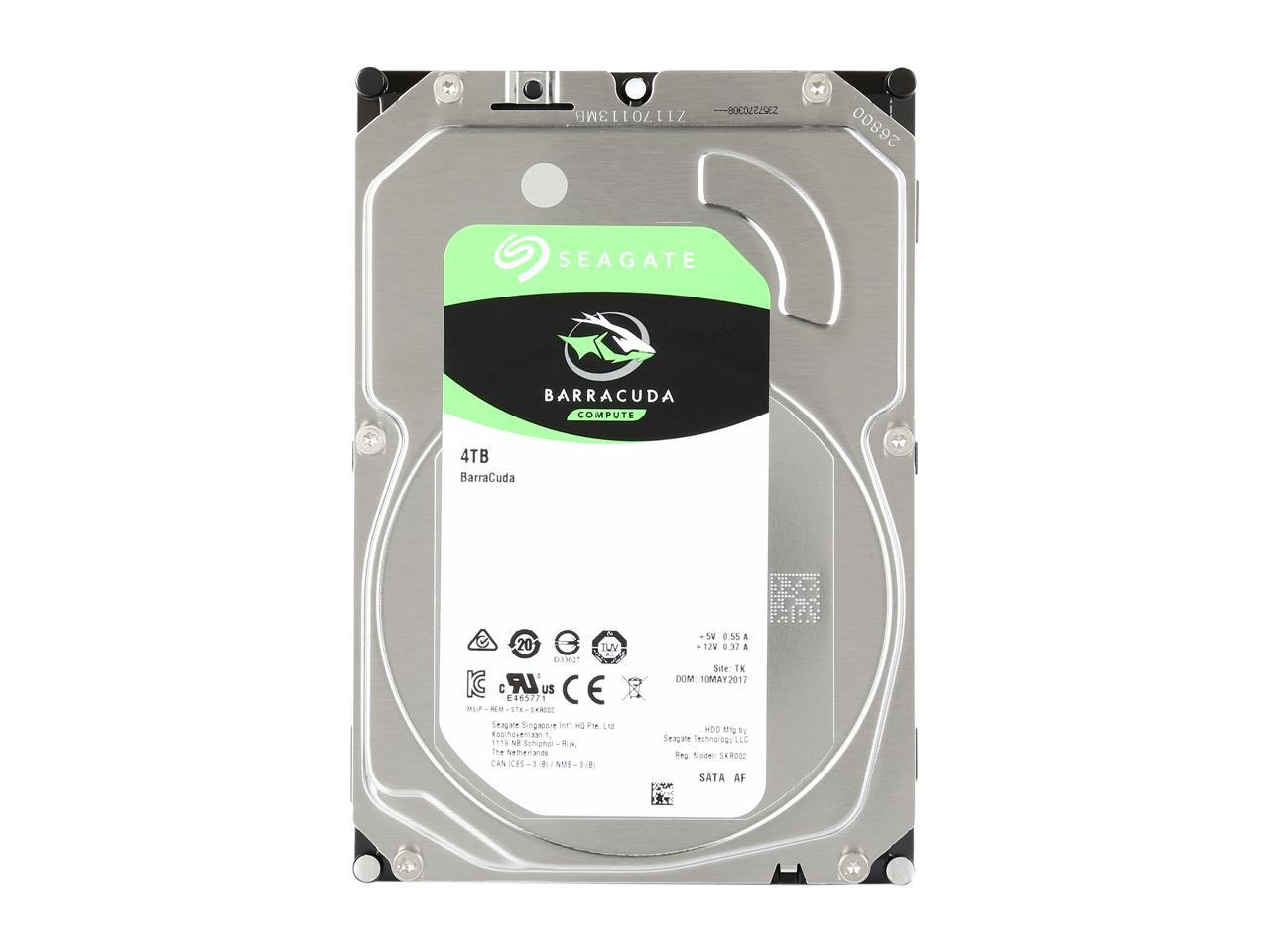 Seagate BarraCuda ST4000DM004 4 TB Hard Drive - 3.5 Internal - SATA (SATA/600)"