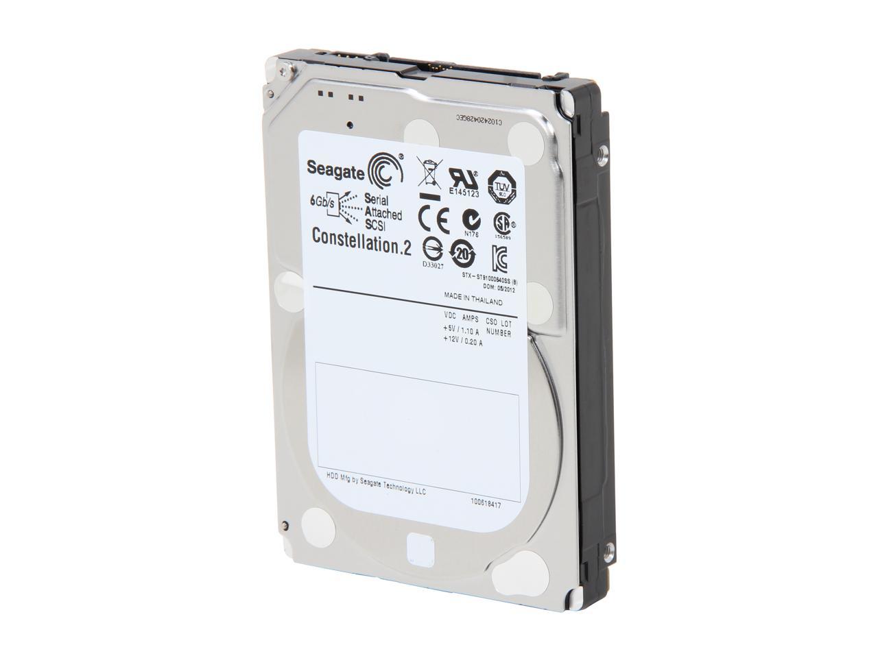 Seagate Constellation.2 St91000640Ss 1Tb 7200 Rpm 64Mb Cache Sas 6Gb/S 2.5" Internal Enterprise Hard Drive Bare Drive