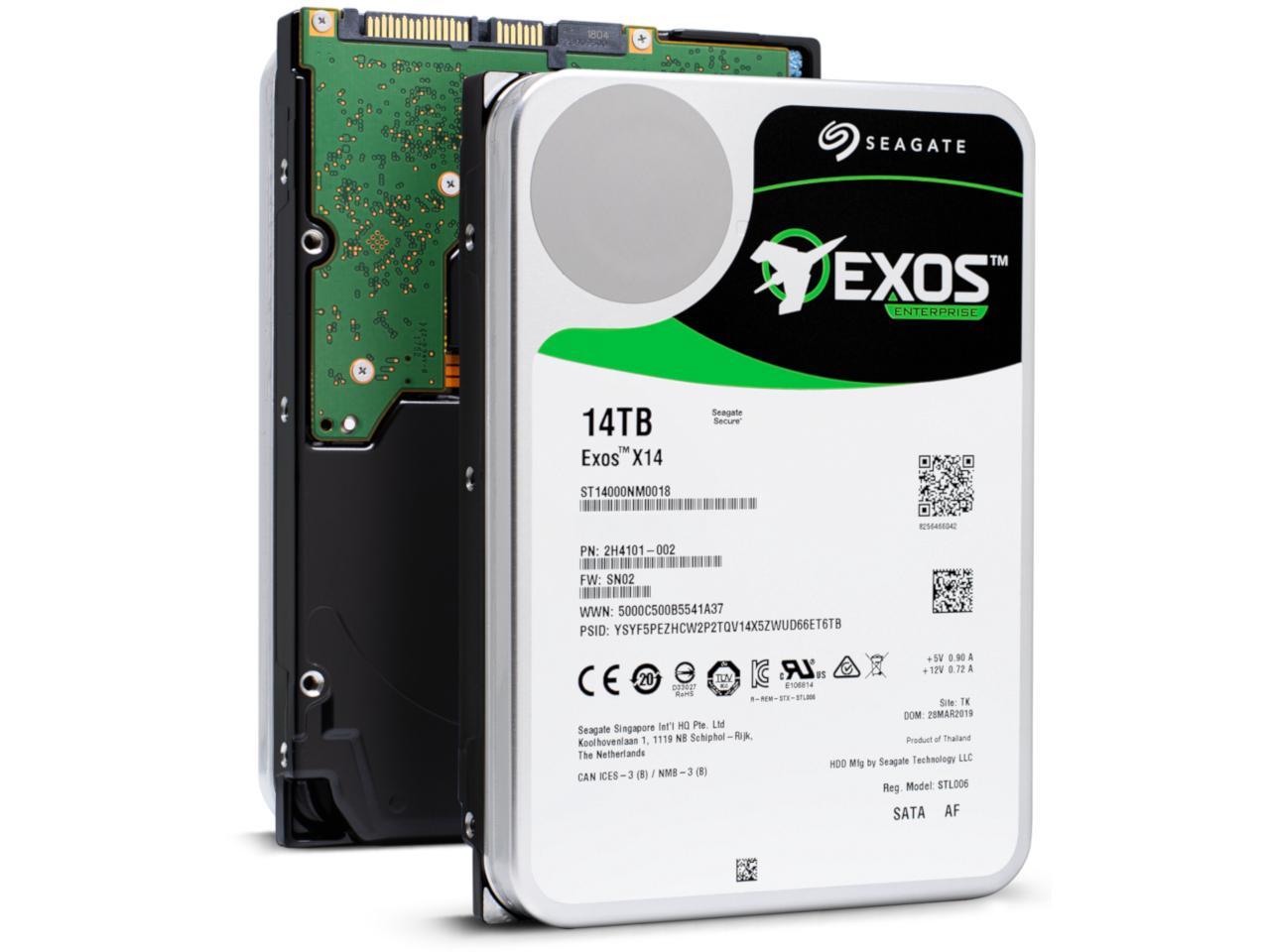Seagate Exos X14 14Tb 7200 Rpm 512E/4Kn Sata 6Gb/S 256Mb Cache 3.5-Inch Enterprise Hard Drive (St14000Nm0018)