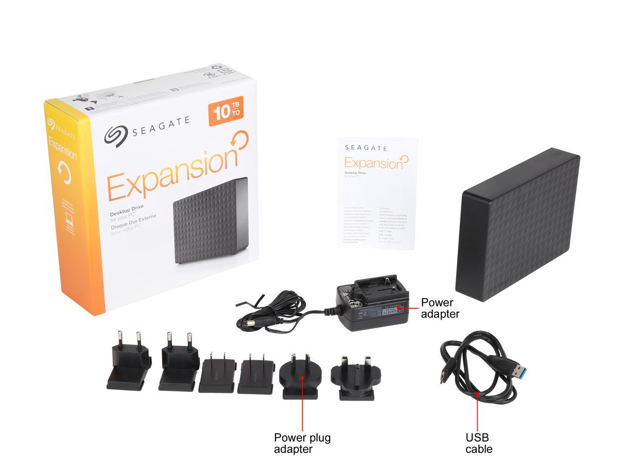 Seagate Expansion Desktop Hard Drive 10Tb Hdd External - Pc Windows Ps4 & Xbox - Usb 2.0 & 3.0 Black (Steb10000400)