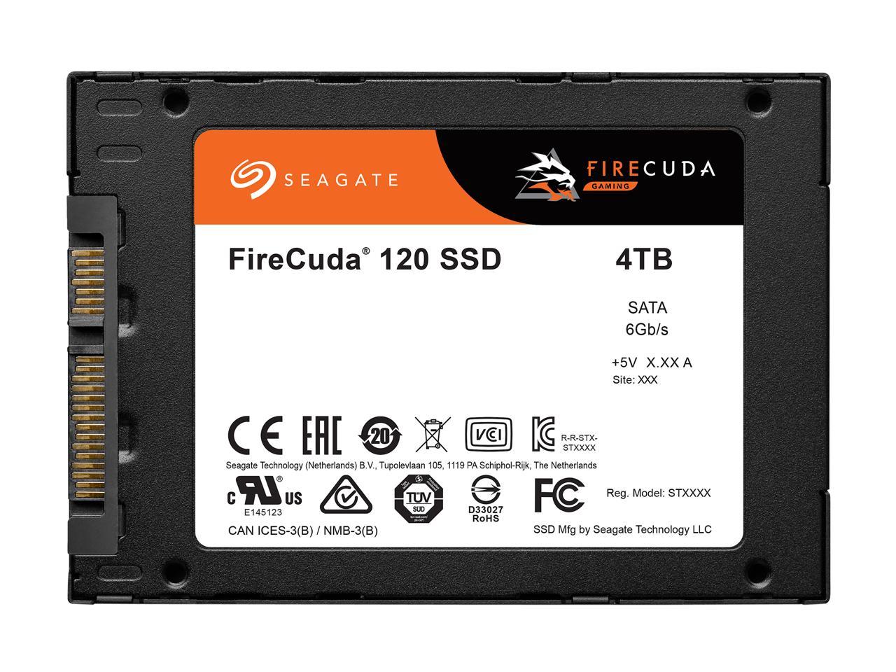 Seagate Firecuda 120 Ssd 4Tb Internal Solid State Drive - 2.5 Inch Sata 6Gb/S For Computer Desktop Pc Laptop - 3-Year Rescue Service (Za4000Gm1A001)