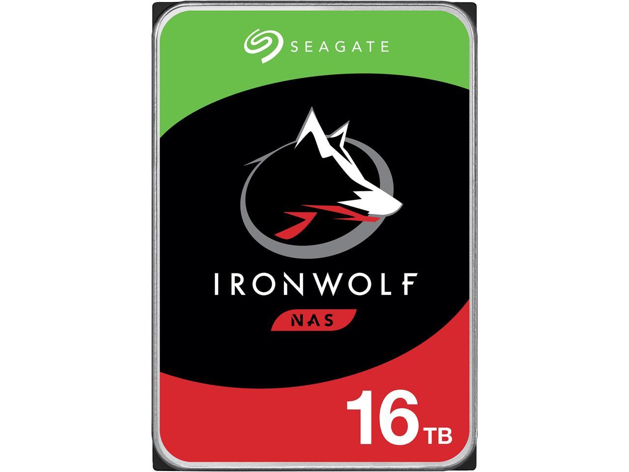 Seagate-IMSourcing IronWolf ST16000VN001 16 TB Hard Drive - 3.5 Internal - SATA (SATA/600) - Conventional Magnetic Recording (CMR) Method"