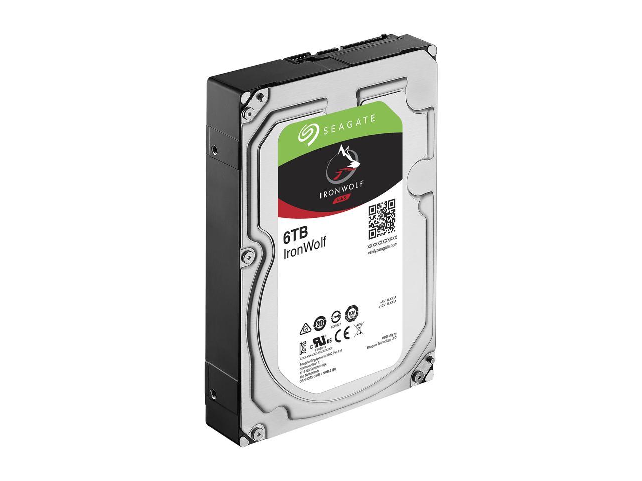Seagate Ironwolf 6Tb Nas Hard Drive 7200 Rpm 128Mb Cache Sata 6.0Gb/S 3.5" Internal Hard Drive St6000Vn0041