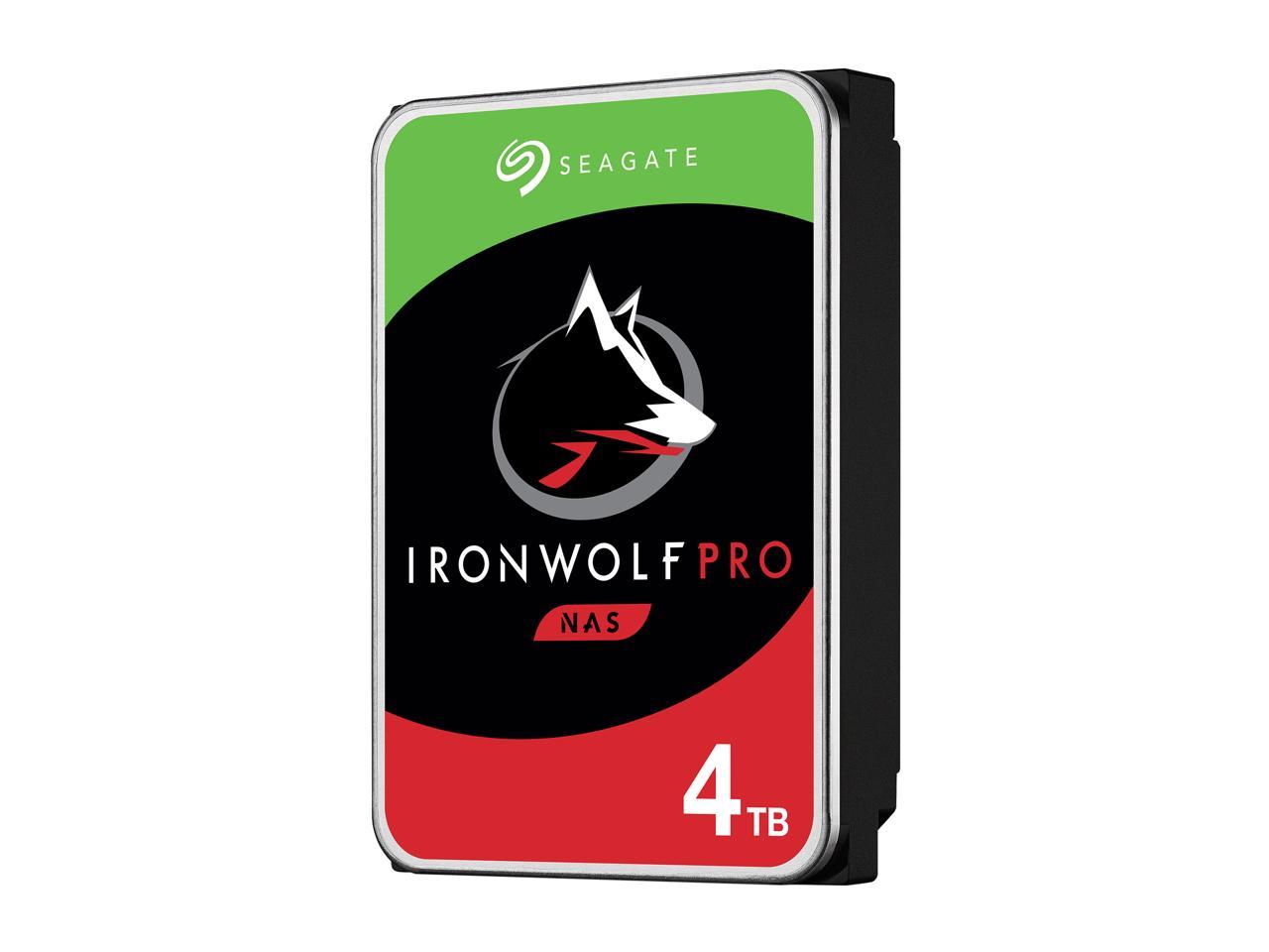 Seagate IronWolf Pro ST4000NE001 4 TB Hard Drive - 3.5 Internal - SATA (SATA/600) - Conventional Magnetic Recording (CMR) Method"
