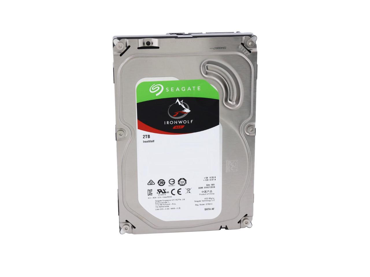 Seagate IronWolf ST2000VN004 2 TB Hard Drive - 3.5 Internal - SATA (SATA/600) - Conventional Magnetic Recording (CMR) Method"