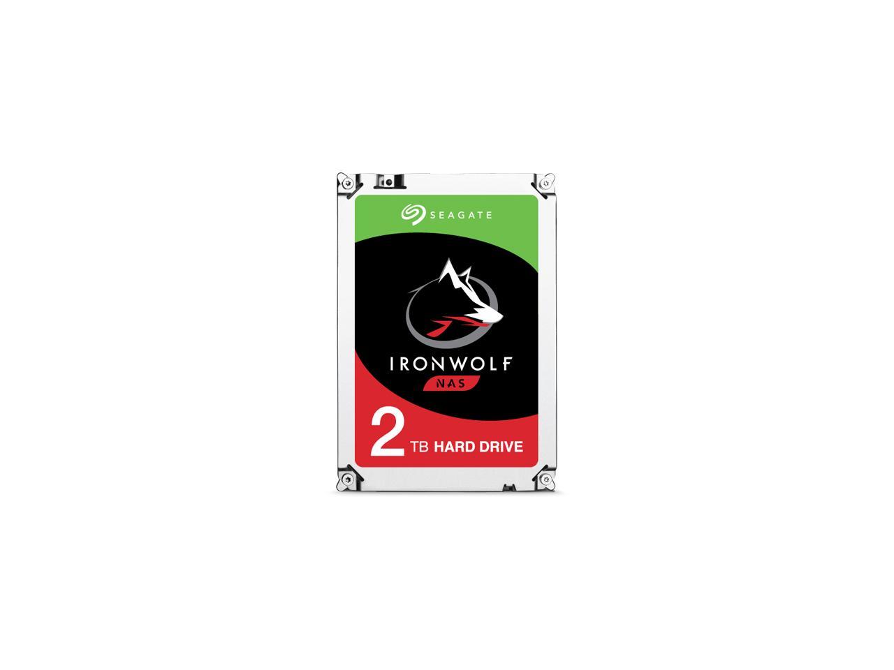 Seagate IronWolf ST2000VN004 2 TB Hard Drive - 3.5 Internal - SATA (SATA/600) - Conventional Magnetic Recording (CMR) Method"