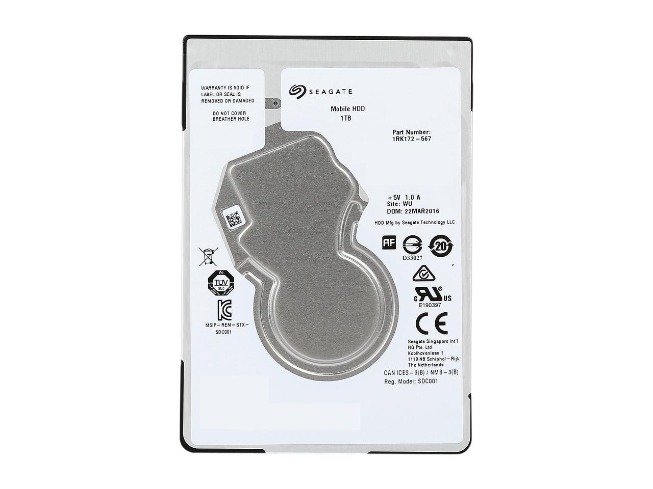 Seagate Mobile HDD 1TB - Thin 7mm Laptop Hard Drive | ST1000LM035