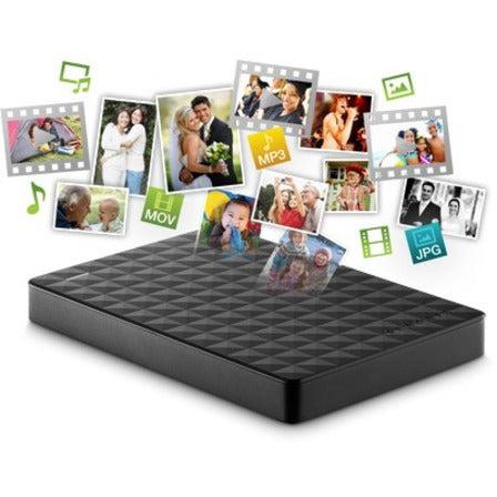 Seagate Portable Hard Drive 1Tb Hdd - External Expansion For Pc Windows Ps4 & Xbox - Usb 2.0 & 3.0 Black (Stea1000400)