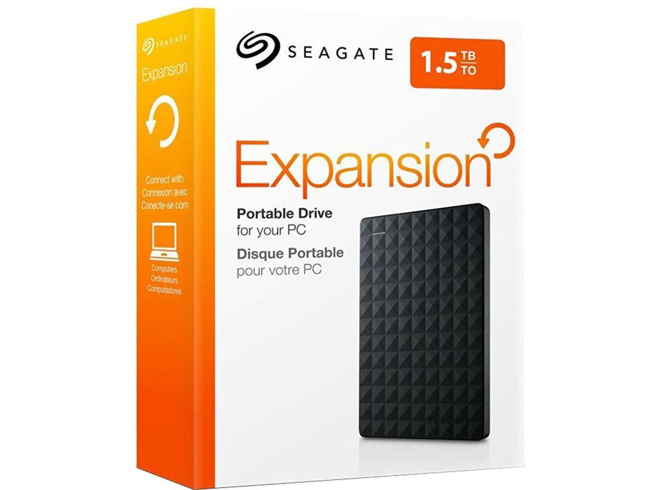 Seagate Portable Hard Drive 1.5Tb Hdd - External Expansion For Pc Windows Ps4 & Xbox - Usb 2.0 & 3.0 Black (Stea1500400)