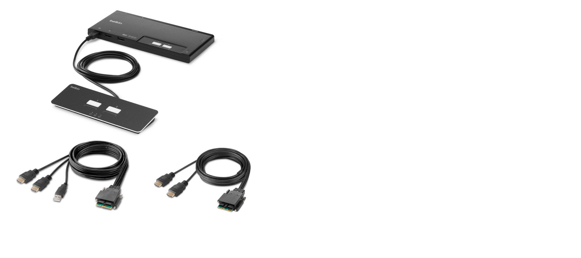 Secure KVM Switch Dual Head HDMI - Enterprise 2-Port Modular Security | Belkin F1DN202MOD-HH-4