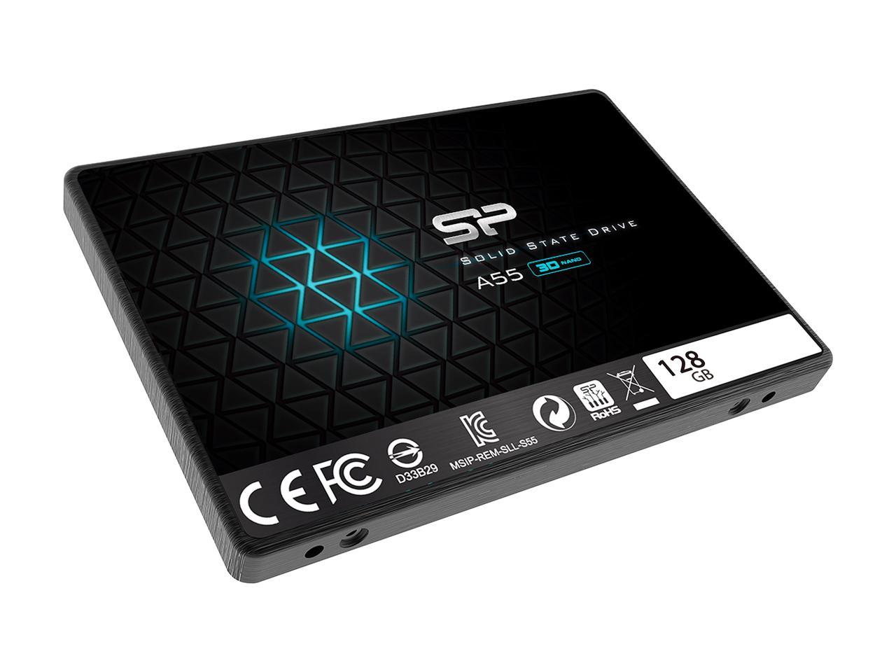 Silicon Power Ace A55 2.5" 128Gb Sata Iii 3D Tlc Internal Solid State Drive (Ssd) Su128Gbss3A55S25Ae
