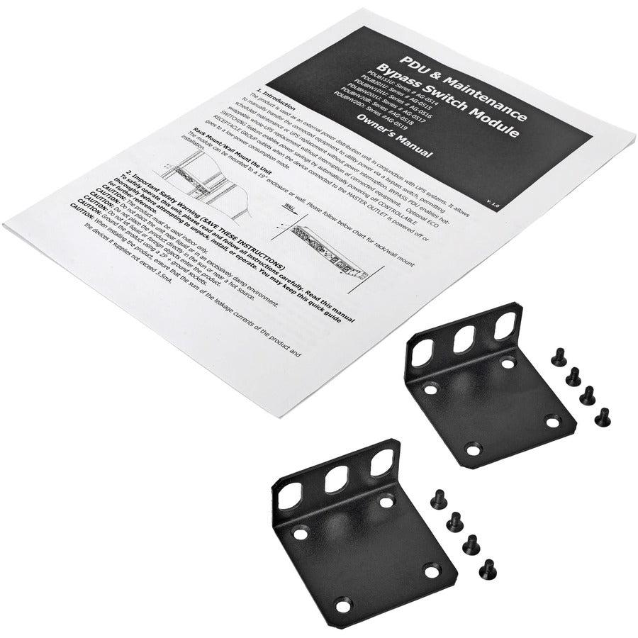 Single-Phase Hot-Swap PDU, 6x NEMA 5-15R Outlets, 2x 5-15P Inputs, 1U Rack/Wall Mount PDUB151U