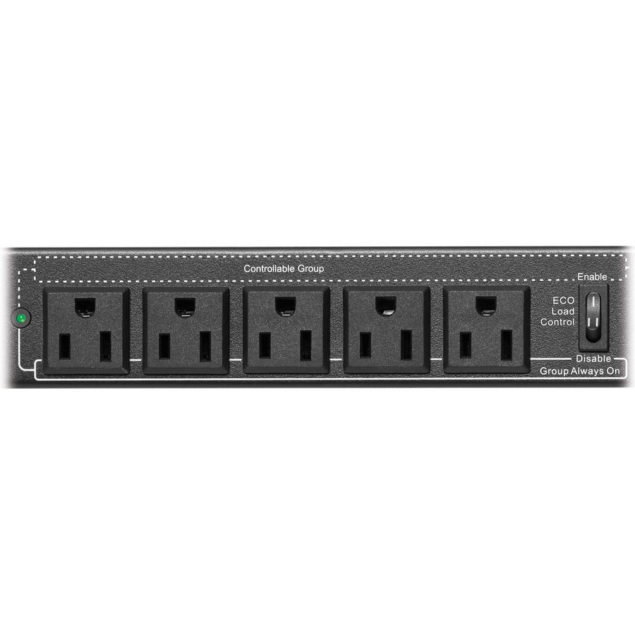 Single-Phase Hot-Swap PDU, 6x NEMA 5-15R Outlets, 2x 5-15P Inputs, 1U Rack/Wall Mount PDUB151U