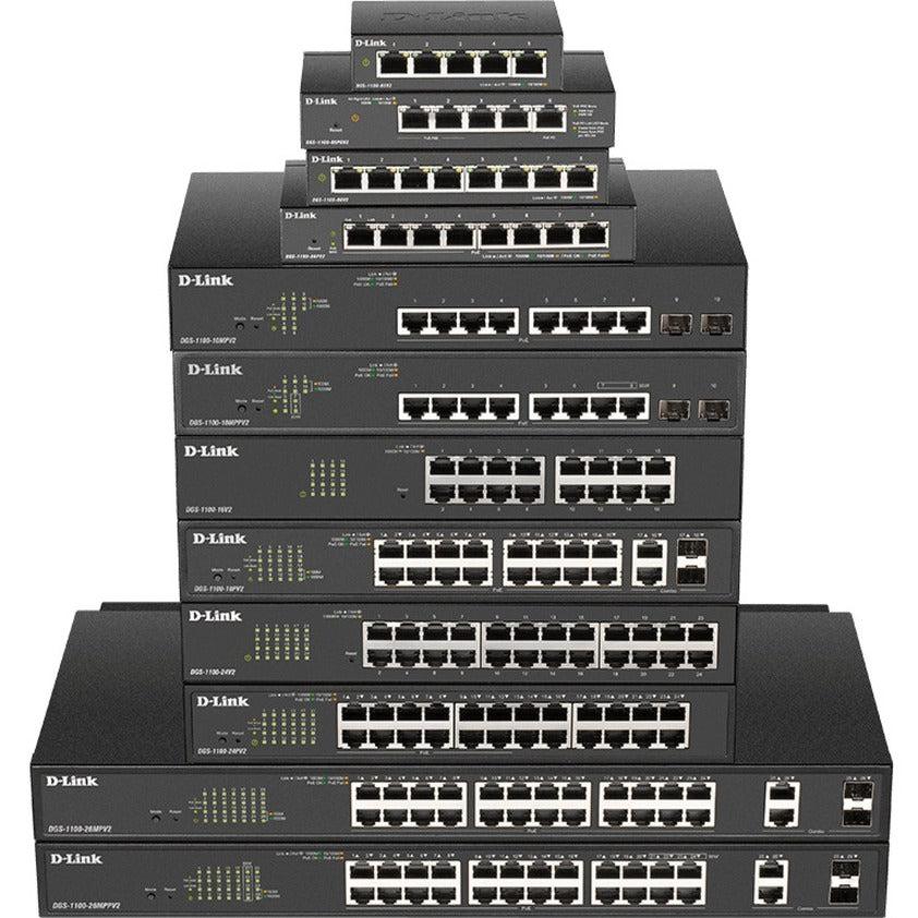 Smart Managed Switch 8-Port - Gigabit Ethernet Fanless Switch | D-Link DGS-1100-08V2