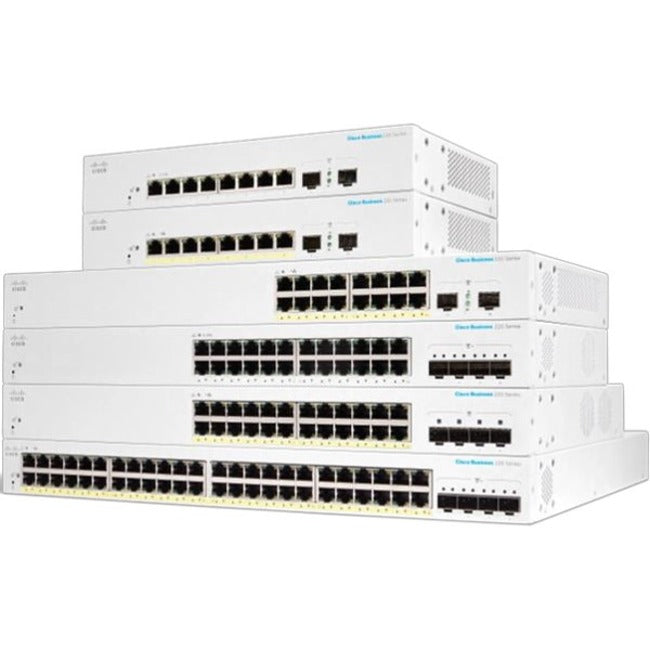 Smart Switch 18 Port PoE+ - Cisco Business 220 Series | TecISoft CBS220-16P-2G-NA