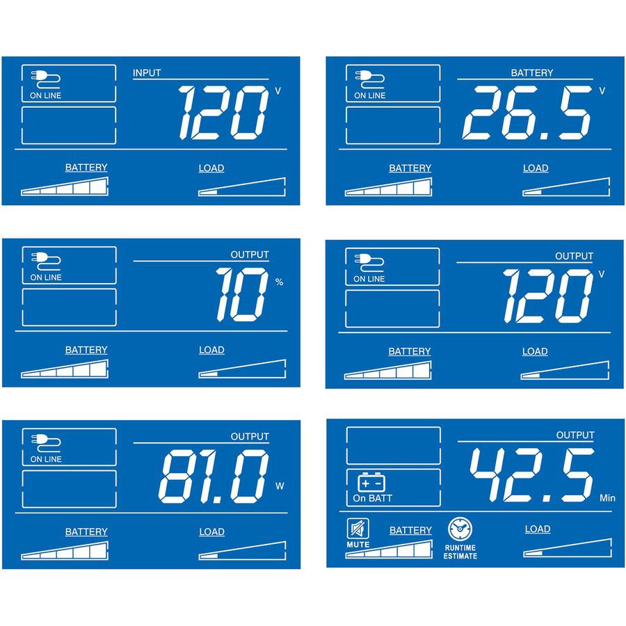 SmartPro LCD 120V 1300VA 720W Line-Interactive UPS, AVR, Tower, LCD, USB, 8 Outlets SMART1300LCDT