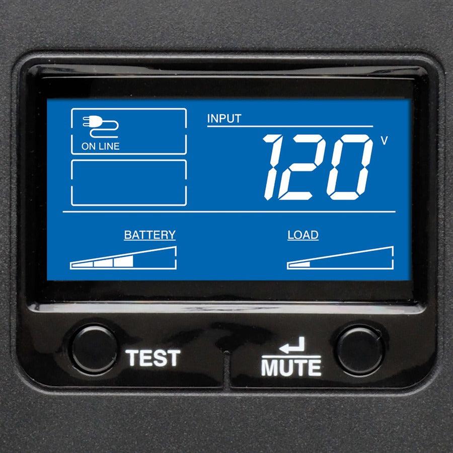 SmartPro LCD 120V 1300VA 720W Line-Interactive UPS, AVR, Tower, LCD, USB, 8 Outlets SMART1300LCDT
