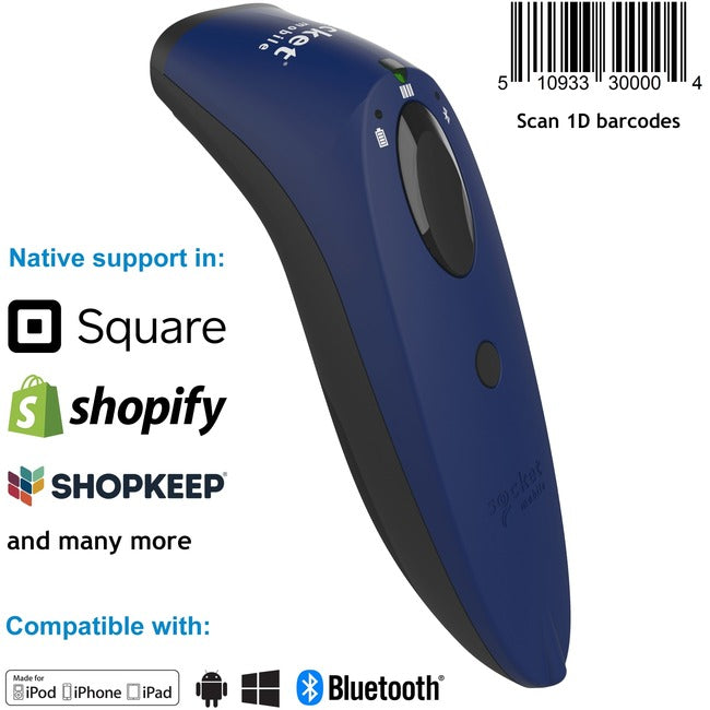 SocketScan&reg; S730, 1D Laser Barcode Scanner, Blue, Blue CX3361-1683