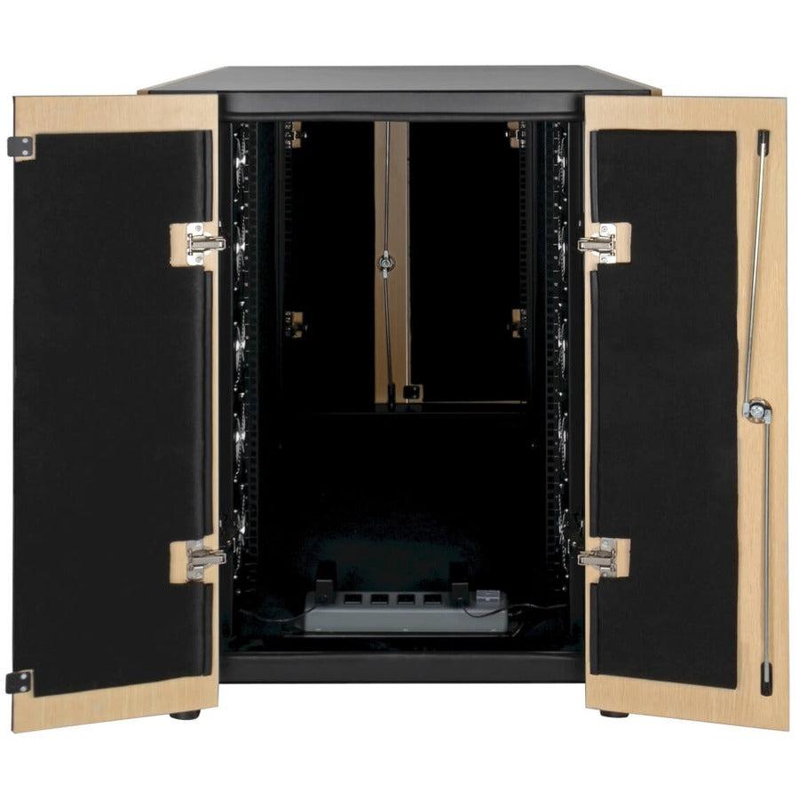 Soundproof Server Rack Enclosure - 18U Half-Height Acoustic Cabinet | Tripp Lite SRQ18U
