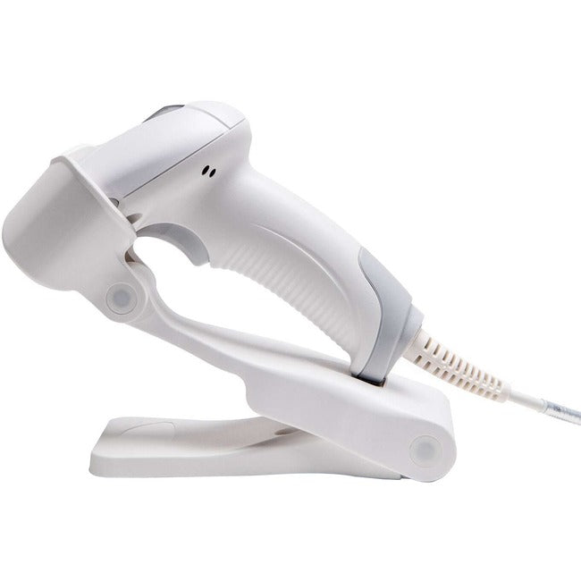 Star Micronics Handheld Wired Barcode Scanner - Cable Connectivity - 1D, 2D - Imager - USB - White - Stand Included - IP52, IP42 37950530