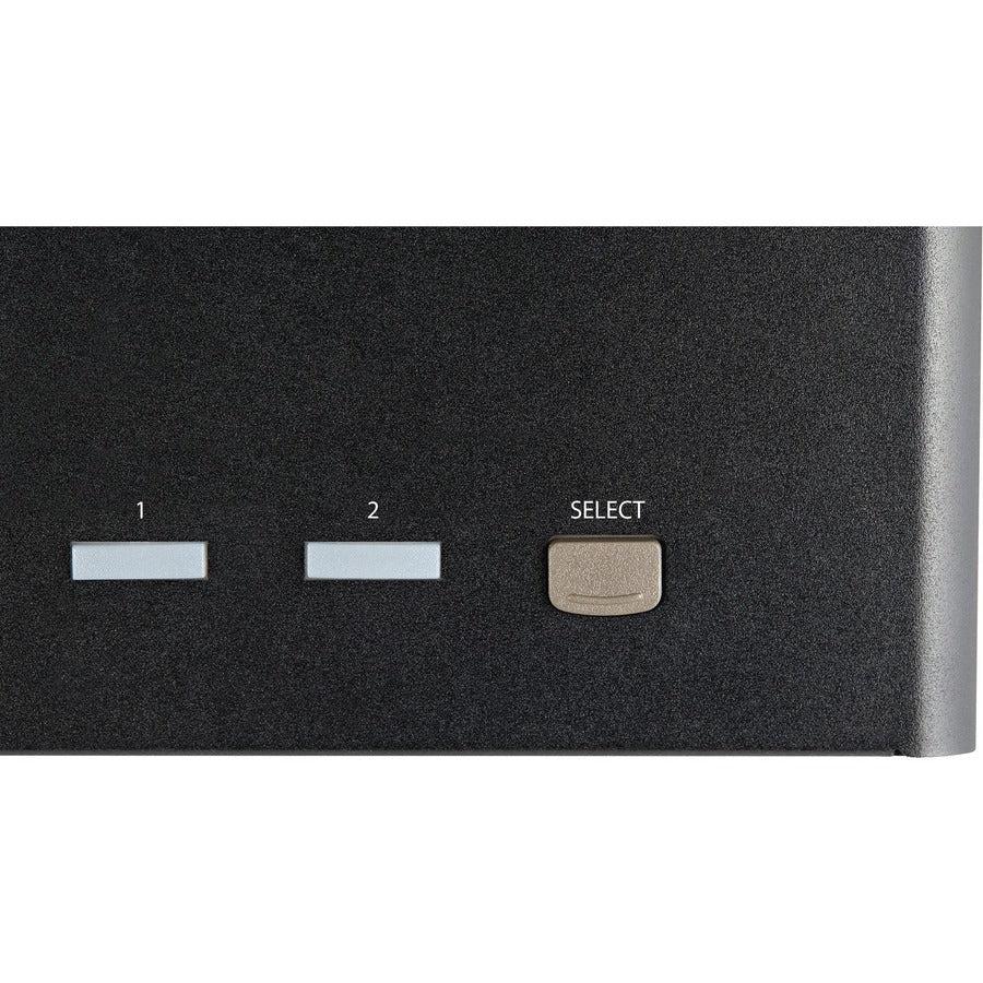 StarTech 2 Port Triple Monitor DisplayPort KVM Switch - 4K 60Hz UHD HDR USB 3.0 | TecISoft SV231TDPU34K