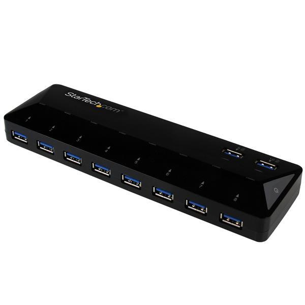 Startech.Com 10-Port Usb 3.0 Hub With Charge And Sync Ports - 2 X 1.5A Ports