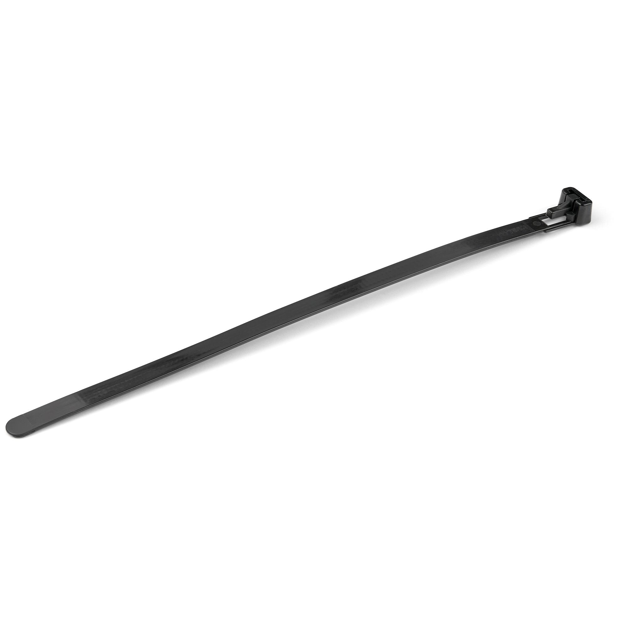 Startech.Com 100 Pack 8" Reusable Cable Ties - Black Large Releasable Nylon/Plastic Zip Tie -