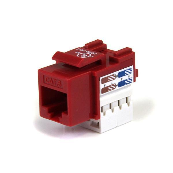 Startech.Com 110 Punch Type Category 6 Keystone Jack - Red