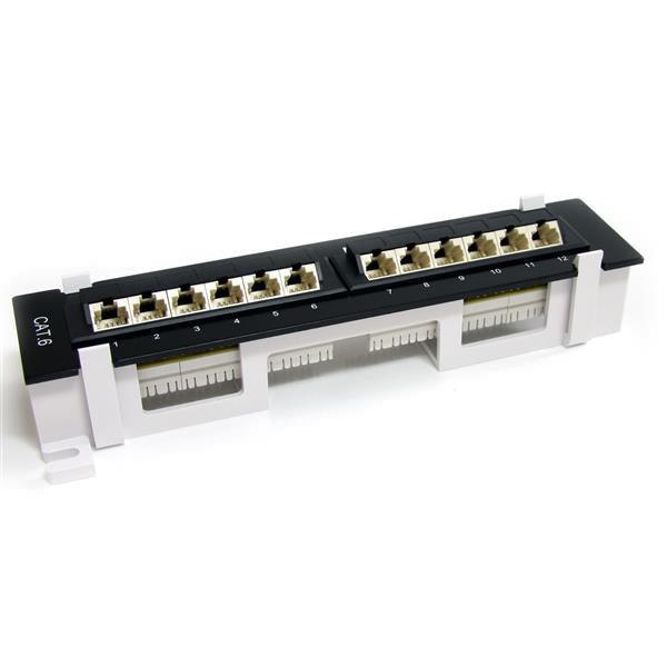 Startech.Com 12 Port 1U Wall Mount Cat 6 110 Patch Panel - 45 Degree