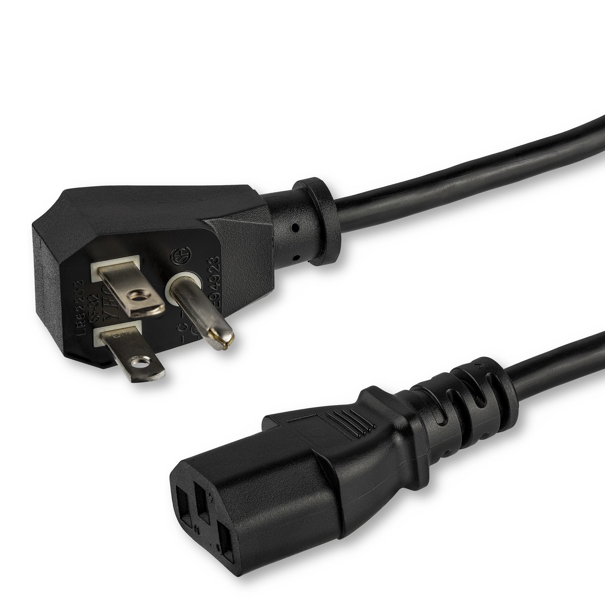 Startech.Com 15Ft (4.5M) Computer Power Cord, Flat Nema 5-15P To C13, 10A 125V, 18Awg, Black